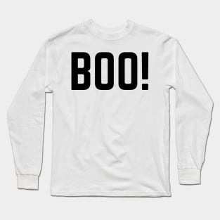 Boo. Minimalistic Halloween Design. Simple Halloween Costume Idea Long Sleeve T-Shirt